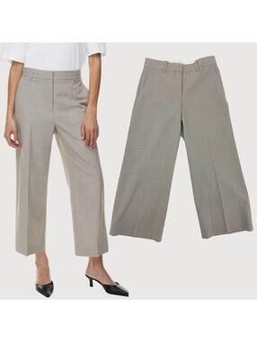 Aritzia Babaton Agency Cropped Wool Pant Taupe Size 2